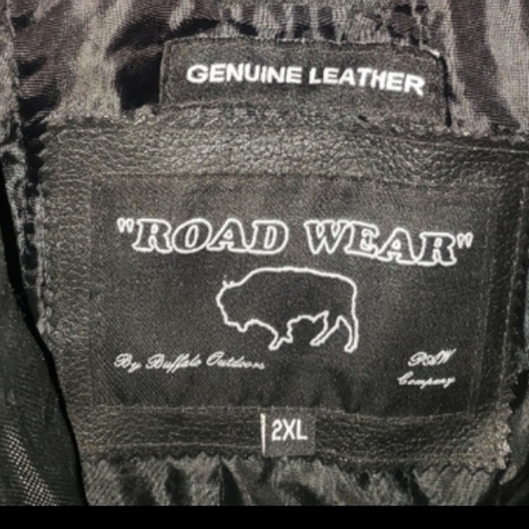 2xl black leather jacket - Picture 12 of 17